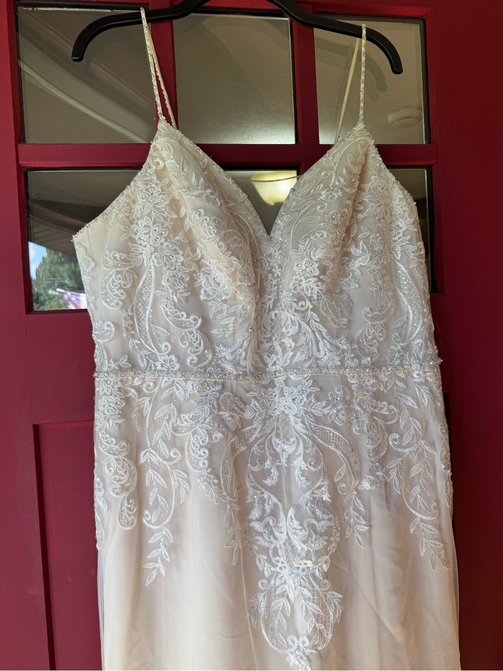 Christina Wu size 14 unaltered Ivory Wedding Dress with Delicate beading